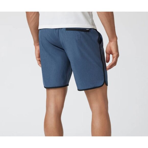 Vuori Men's Athletic Shorts in Blue and Black - Picture 2 of 8